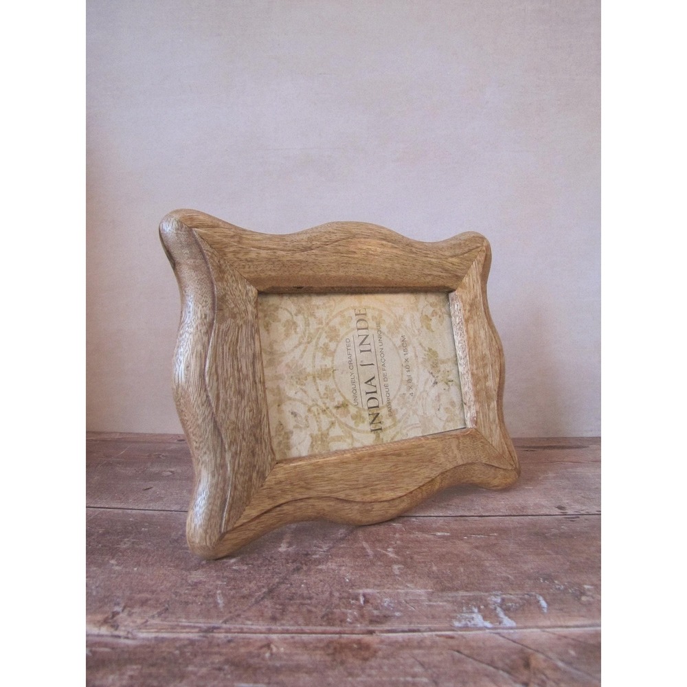 Vintage Wood Wavy Edge Photo Frame - Farmhouse 4 x 6 Picture Frame - Picture 9 of 11